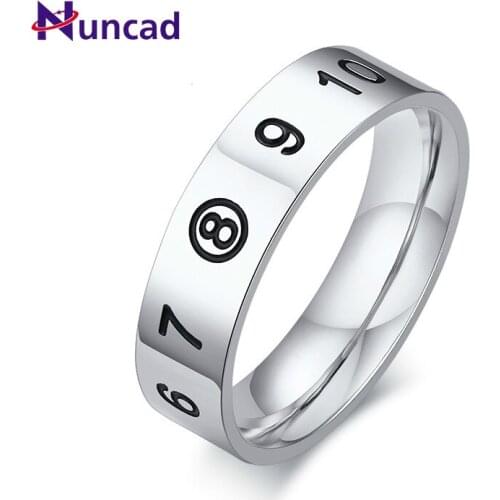 Stainless Steel Ring Corrosion Arabic Digital Ring Simple Ins Style Mens and Womens Rings