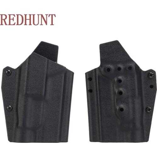 Lightweight Kydex Tactical Holster Military Quick Pull Pistol Waist Holster for Golck 17 19 19X 45 TLR-1 Flashlight