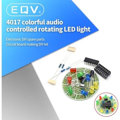 CD4017 colorful voice control rotating LED light kit electronic manufacturing diy kit spare parts student Laboratory