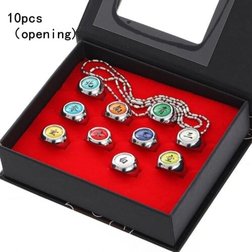 Anime Figures Naruto Shippuden Ninja Cosplay Ring Set Uzumaki Itachi Model Action Figma Toys Naruto Sasuke Doll Collection Figma