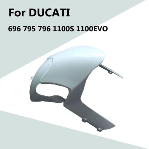 For DUCATI 696 795 796 1100S 1100EVO Motorcycle Accessories Unpainted Front Mudguard Fender ABS Injection Fairing