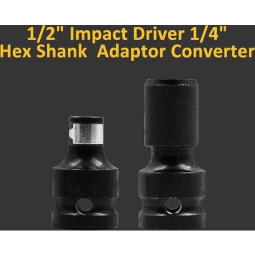 1/2" Drive to 1/4" Hex Shank Converter For Hex Shank Screwdriver Bit