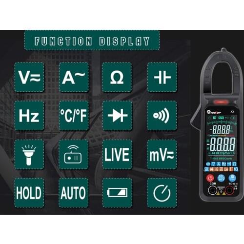 Handheld Portable Clamp Meter LCD Large Screen Clamp Meter 6000 Counts High Precision NCV AC Voltage Current Tester
