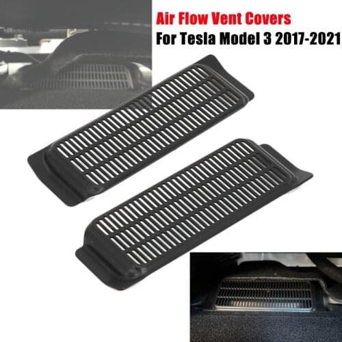 For Tesla Model 3 2017 - 2021 Model3 LR Car Air Outlet Cover Dustproof Anti-blocking Back Under Seat Air Conditioning Vent Cover