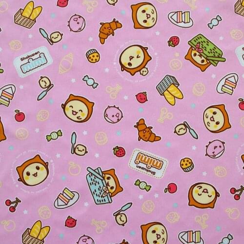 1 yard Cotton Canva Fabric for sewing pathwork, bedding, hadmaking- Anpanman - shokupan mimi (width=145cm)