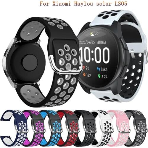 22mm WatchBand Strap For Xiaomi Haylou solar LS05 Smart Watch Soft Silicone Replacement straps Correa Bracelet Accessories New
