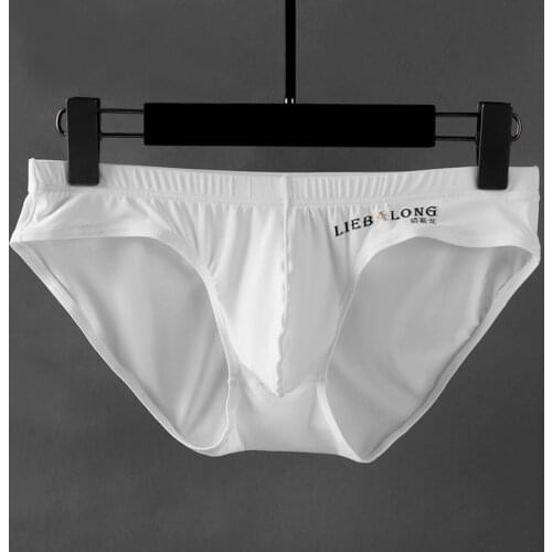 Mens Briefs Sexy Low Rise Briefs Seamless Bulge Pouch Stretchy Underwear Breathable Comfortable Soft Underpants Male Solid 2020