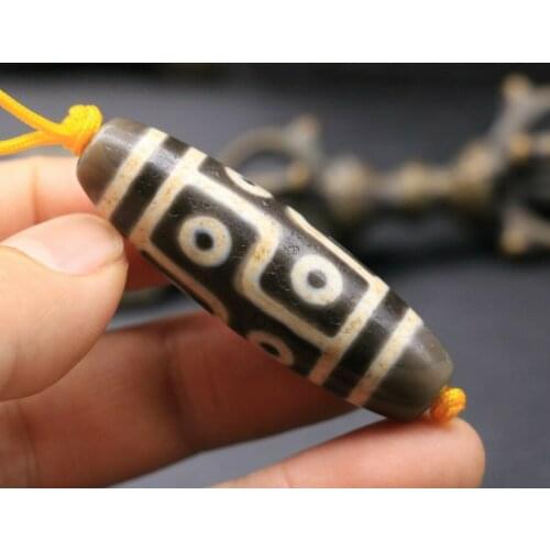 Unique Energy Magic Rare Style Magic Power Tibetan Old Agate 8 Eye Totem dZi Bead Amulet 4A Pendant