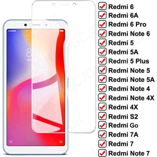 11D Full Tempered Glass For Xiaomi Redmi 6A 7A 5A 5 Plus 4X Screen Protector Redmi Note 4 4X 5 5A 6 7 Pro Protective Glass Film