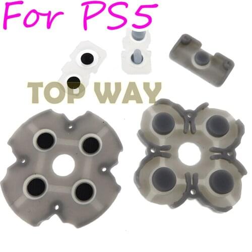 1set Rubber Silicone Conductive Adhesive Button Pad Keypads For Sony PlayStation Dualshock 5 PS5 Controller Gamepad