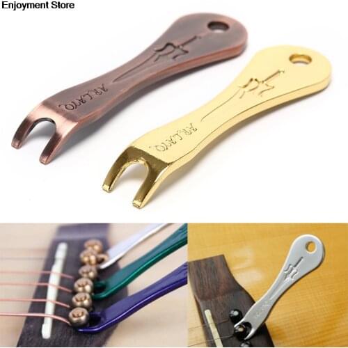 1PC Stainless Steel Acoustic Guitar String Nail Peg Pulling Puller Bridge Pin Remover Handy Tool Bronze / Gold / Silver Color