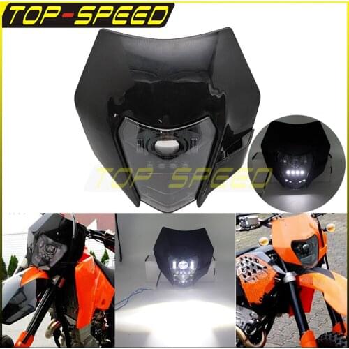 12V Motorcyle Headlight Fairing Supermoto HeadLamp For EXC XC-W EXC-F 200 XC-W 2014 250 XC-W 2014 300 XC-W 2014