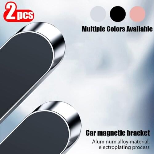 2PCS Magnetic Car Phone Holder Magnet Mount Mobile Cell Phone Stand Telephone GPS Support For iPhone Xiaomi Huawei Samsung