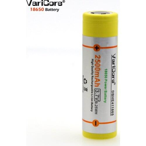 6pcs new original varicore he4 18650 power supply 30A 3.7 V 2500 mAh lithium battery electronic battery special 30A discharge