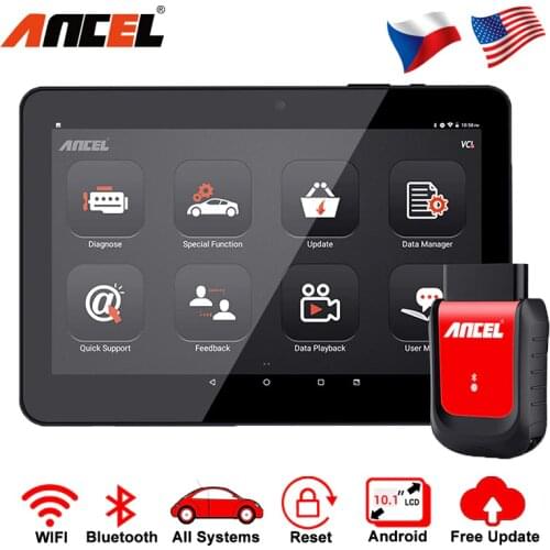 Ancel x6 Bluetooth Car Diagnose Tool Headlamp Oil ABS Reset Engine Analyzer Professional OBD2 Automotive Scanner Free Update
