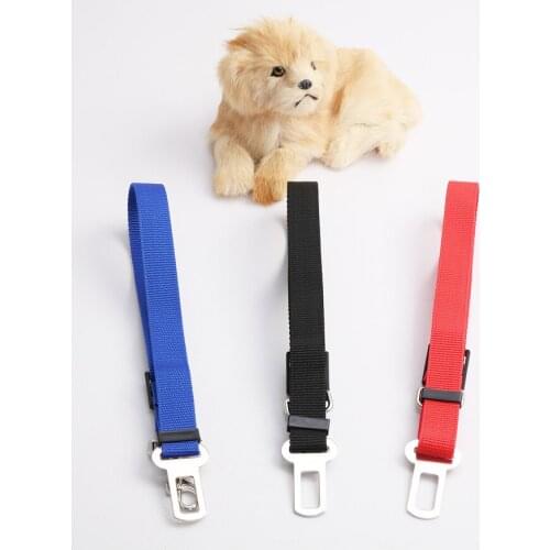 Pet Dog Car Safety Belt Universal Practical Dog Cat Pet Safety Adjustable Car Seat Belt Harness Leash Travel Clip Straps