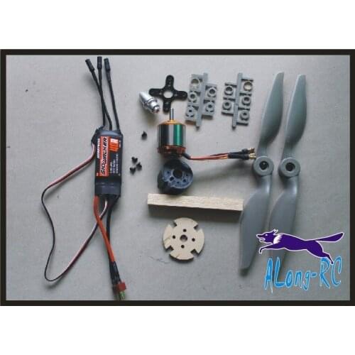 FREE SHIP BRUSHLESS MOTOR A2217 KV1500 + 40A ESC power set 1.2KG PULL for airplane RC model World War II aircraft TRAINER PLANE
