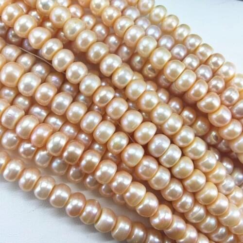 Charms natural pearl bead decoration 9-10mm orange fashion women abacus freshwater pearls beads for jewelry making 15inch B1386
