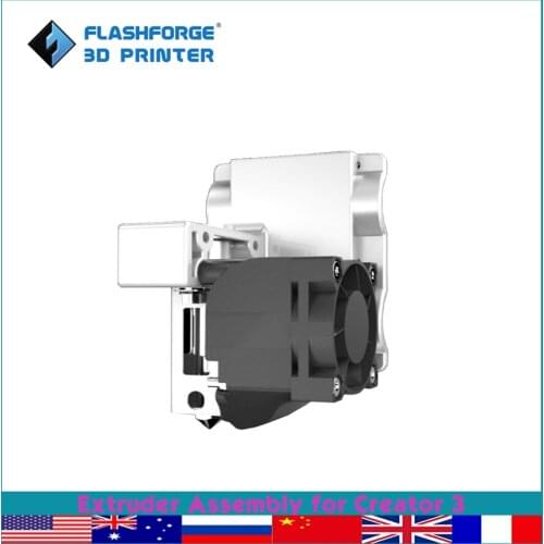 Flashforge Extruder Assembly for Creator 3 Hotend Assembly 3d Printer Parts with Extruder Motor Cooling Fans