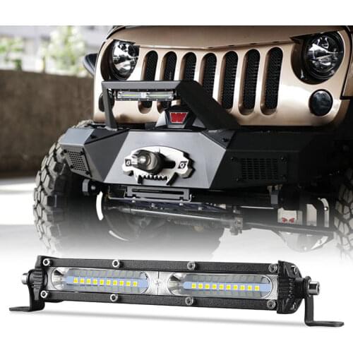 7 inch Slim led work light bar Offroad 12V 24V Flood beam Driving light fog lamp Auto LED Bar for Car Tractor 4x4 Truck SUV ATV