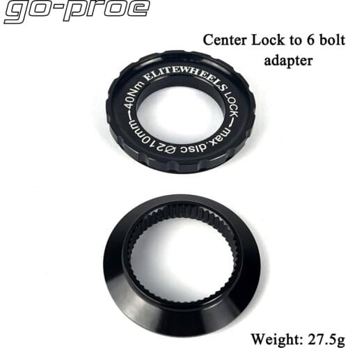 Go-proe 1 Piece MTB Bicycle Center Lock Adapter To 6 Bolt Disc Brake Boost Or Center Lock Cover For Mountain Bike Hub