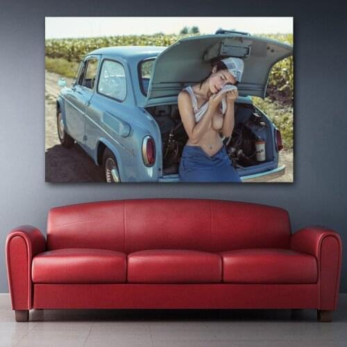 Hot Sale Diamond Painting Beauty and Car Square / Round Diamond Embroidery Picture Rhinestone Diamond Marseille Sexy Model