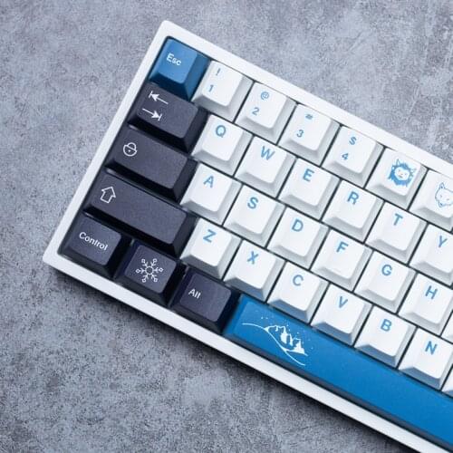 142 Keys/set GMK Arctic Keycaps PBT Dye Sublimation Key Caps Cherry Profile Keycap With 1.75U 2U Shift For MX Switch Keyboard
