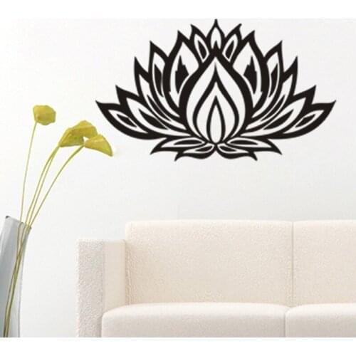 Beautiful Black Lotus Flower Home Decals Wall Stickers Living Room Wedding Decoration For Girls Bedroom Decor Wall Poster