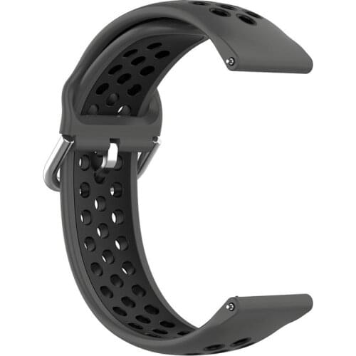 HOT! Silicone Watch Band Soft Premium 2-color Replacement Wrist Strap Breathable Adjustable Wrist Band for Xiaomi Haylou Solar