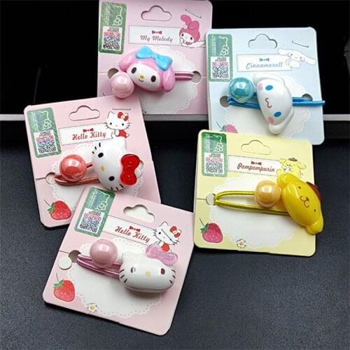Cute Cartoon Headwear Kawaii My Melody Cinnamoroll KT Hair Accessories Rubber Band Hair Ring Headdress Girl Toy Gift