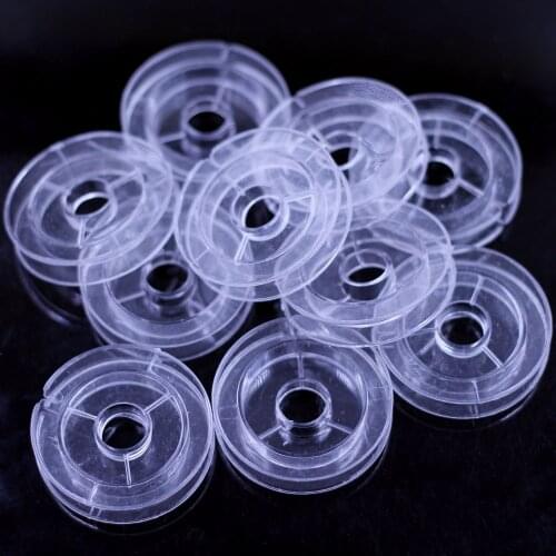 100Pcs Round Empty Acrylic Spools Transparent for Beading Wire Thread String Trims Component 5cm