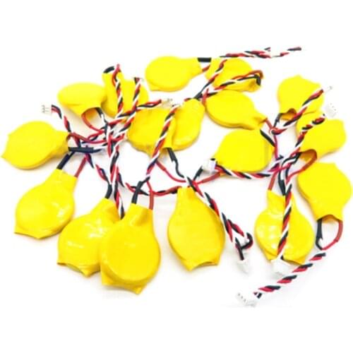 New 10pcs Notebook BIOS CMOS Laptop Motherboard PC PLC 3V CR2032 2032 with 3 Wires 3Pin Cell Button Battery Accessories