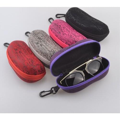 New Fashion Zipper Hook EVA Letter Hard Eyewear Box Sunglasses Case For Women Travel Sun Glasses Protection Container Holder
