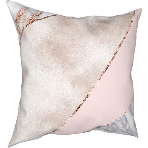 Spliced Mixed Rose Gold Marble Pillowcover Home Decor Modern Marbled Cushions Throw Pillow for Home Double-sided Printing