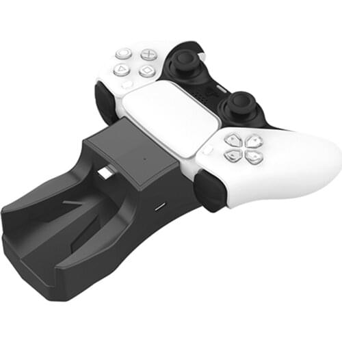 Portable5V 2A LED Dual Controller Charger Cradle Gamepad Dual USB Charging Stand Joystick Power Supply Station Dock for Sony PS5