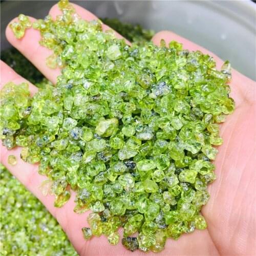 100g rolling gem natural rock mineral gemstone olivine crystal is used to heal chakras