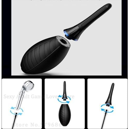 SexShop Squeeze 5 Hole Nozzle Anal Cleaning Tools Anus Enema Vagina Cleaner Prostate Massage Adult Sex Hygiene Toy For Man Women