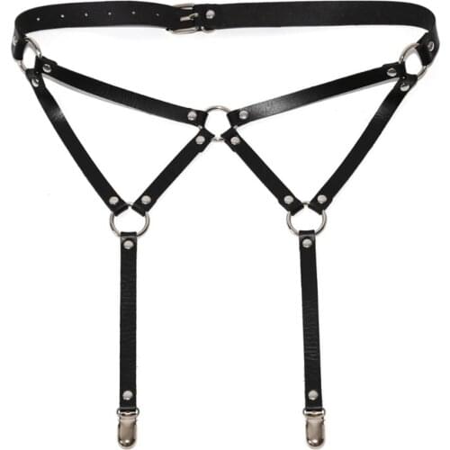 Leisure much circle sexy leather waist is acted the role of integral thigh to prevent skid to hang socks clip harenss