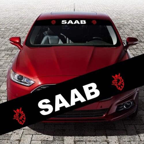 Car Sunshade Windshield Vinyl Decals Car Styling Front Stop Stickers For Saab 9-3 9-5 900 9000 Scania Sedans Wagon Convertible