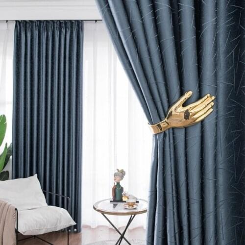 Modern Nordic Curtain Simple Thickened Diamond Luster Cotton Soft Imitation Silk High-precision Curtains for Living Room Bedroom
