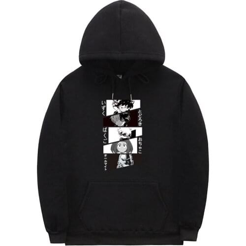 My Hero Academia Bakugo Hoodies Warm Pullover Casual Printing Hooded Streetswear Sweatshirt Kawaii Japanese Anime Boku No Hero