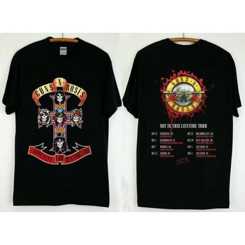 Tour 2019 Guns N Roses Not In This Lifetime 2019 New Arrival Men Great Quality Funny Man Cotton Bulk Double-sided T Shirts