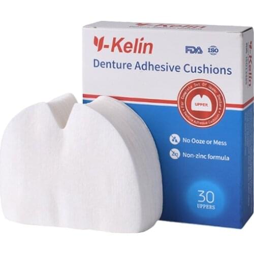 Y-Kelin Denture Adhesive Cushion 120 Pads For Upper Jaw (30pads *4 packs)