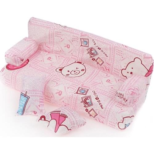 1:12 miniature soft sofa for dolls mini furniture toys dollhouse pretend play toy for girls gifts children decoration