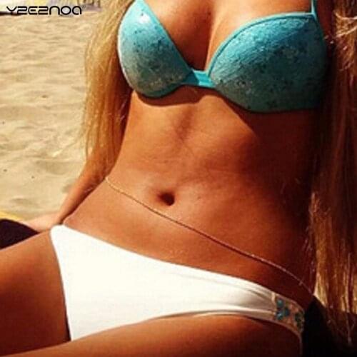 1 Pc Body Chain Boho Fashion Beach Metal Harness Body JewelryCircle Pendant Waist Chain For Female Sexy Gold Color