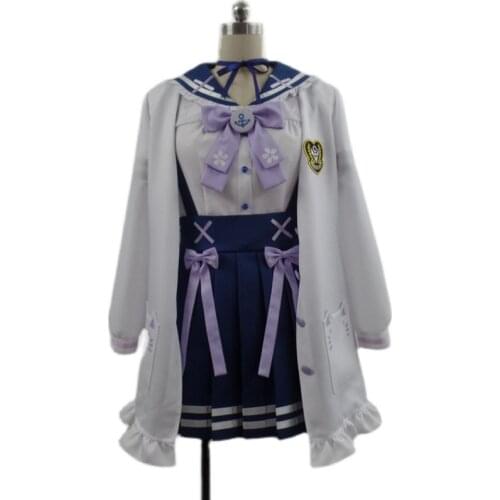 2021 Anime VTuber Hololive Minato Aqua SJ School Uniform Dress Cute Suit Any Size Cosplay Costume Women 11 Halloween