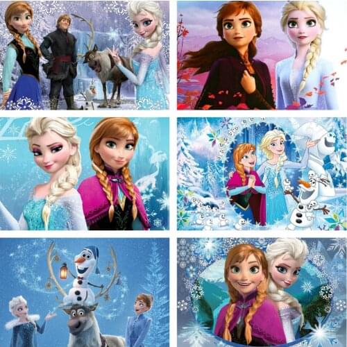 DIY 5D Diamond Painting Disney Cartoon ice Sister Elsa&Anna Diamond Embroidery Cross Stitch Kit Full Square Home Decoration Gift