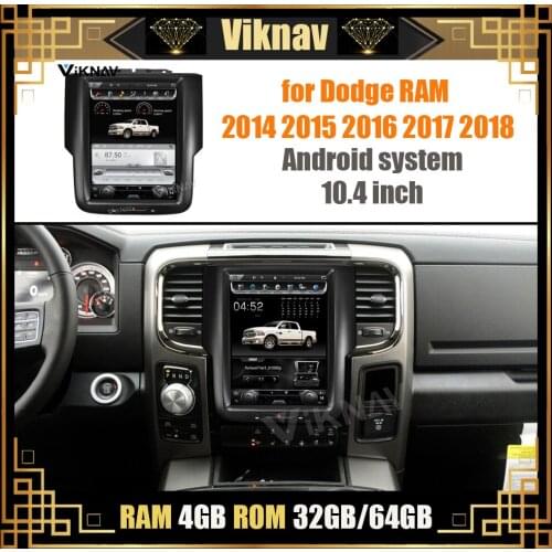 Car multimedia player for Dodge RAM 2014 2015 2016 2017 2018 radio DVD player GPS navigation vertical screen android 2 din