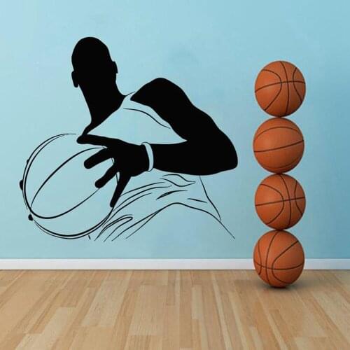 Basketball star wall decal Michael Jaordan vinyl stickers home decor Childrens room sports wall decoration for boys bedroom 621
