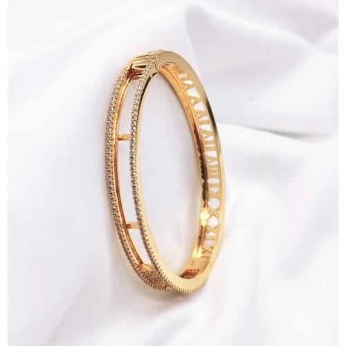 DUOYING Fashion DIY Slider Letter Bangle Custom Name Charm Slide Bangles Personlized Copper Gold Bracelets For Women Unique Gift